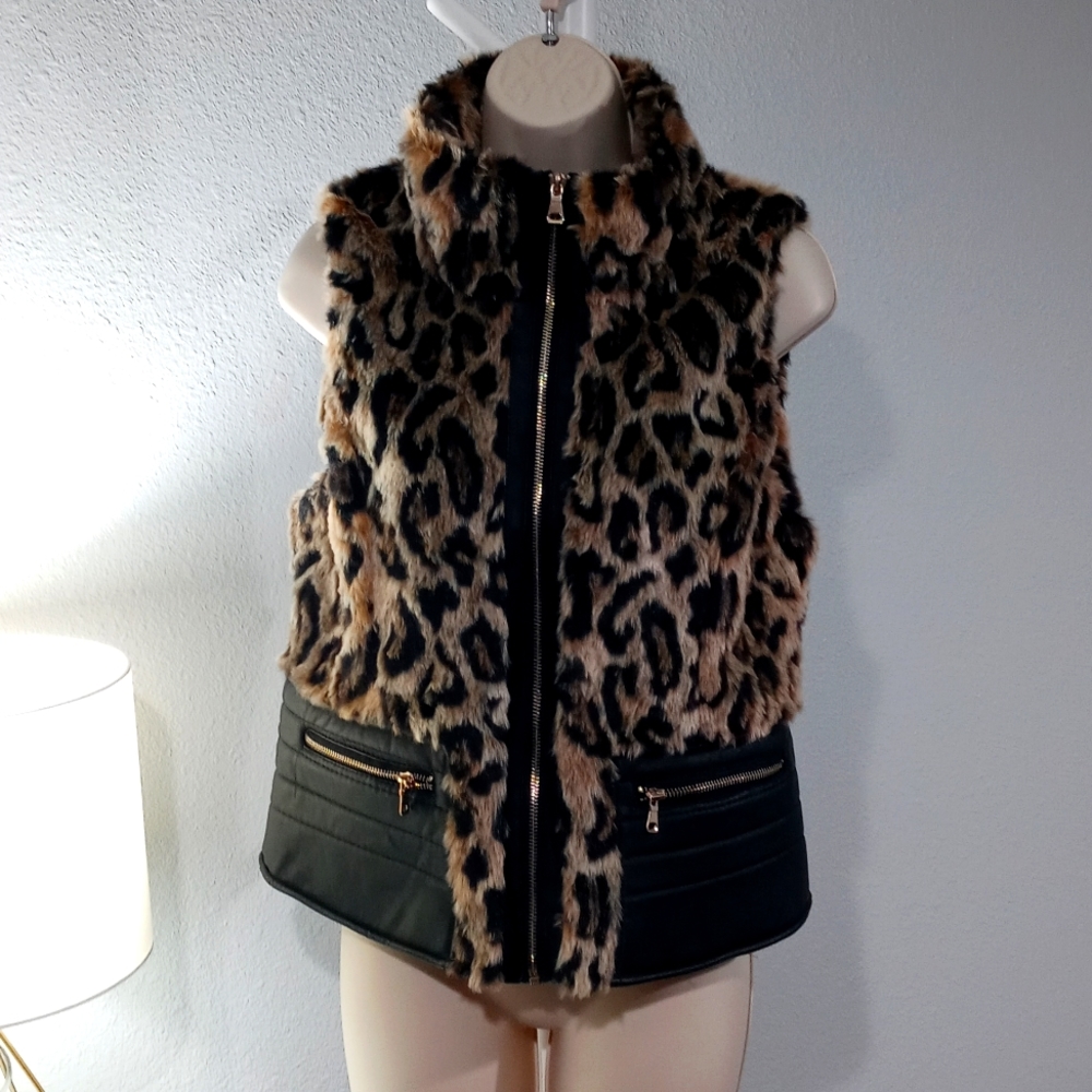 Chaleco De Peluche Animal Print.New